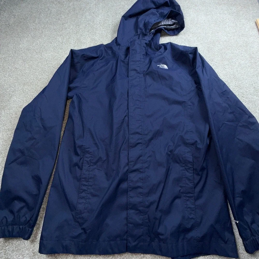 The North Face Boys Navy Blue DryVent Hooded Rain Jacket XL 18/20 Windbreaker